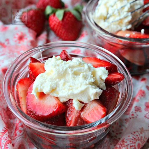 Balsamic Strawberries with Mascarpone